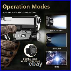 800 Lumens Rail Mounted Universal Weaponlight for Pistol, White LED Tactical