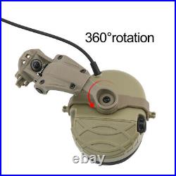 ARC rail Helmet Mount, Noise Cancelling Hearing Protection Tactical Headset