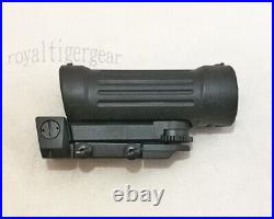 ELCAN style 4X Magnifier Heavy Duty Rubber Tactical Scope Rail QD Mount