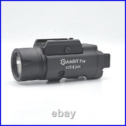 Gambit Pro EX1500 Green Lazer Rechargeable Tactical Light 1500 Lumens Rail Mount