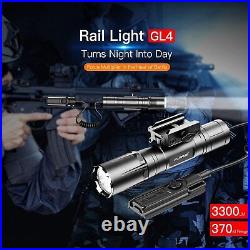 KLARUS GL4 3300 Lumen Bright Rechargeable Rail Mounted Tactical Light Flashlight