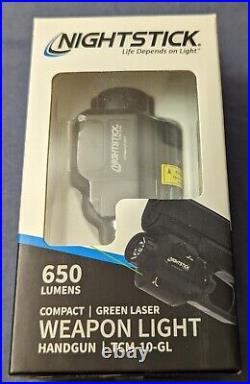 Nightstick, Tactical Compact Weapon-Mounted Light withGreen Laser, 650 Lumens, NIB