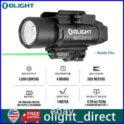 OLIGHT Baldr PRO 1350 Lumens Tactical Light Green Laser Rail Mounted Weaponlight