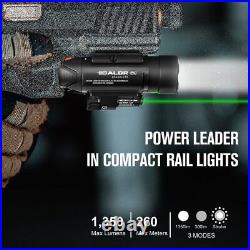 OLIGHT Baldr PRO Rail Mounted Weapon Tactical Light Black 1350 Lumen Green Laser