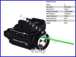 OLIGHT Baldr S 800-Lumen Tactical Light Rail Mount WithGreen Laser, Black