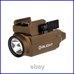 OLIGHT Baldr S 800-Lumen Tactical Light Rail Mount WithGreen Laser, Desert Tan