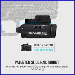 OLIGHT Baldr S Black Tactical Light Rail Mount 800 Lumen Green laser for pistol