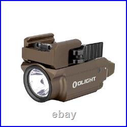 Olight Baldr Mini 600 Lumens Rail Mounted Flashlight with Green Laser-Desert Tan