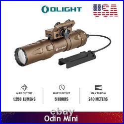 Olight Odin Mini 1250 Lumen Torch M-LOK Rifle Tactical Flashlight Desert Tan