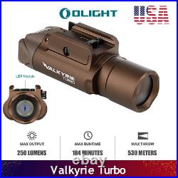 Olight Valkyrie Turbo Desert Tan LEP Tactical Flashlight Rail Mount Weaponlight