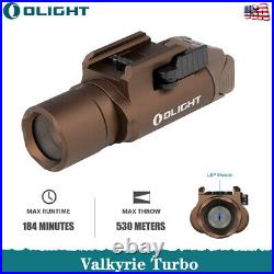 Olight Valkyrie Turbo LEP Rail Mounted Tactical Flashlight Weaponlight Strobe US