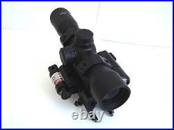 SKS 4X32 Mil Dot Scope with Tactical Red Laser, Flashlight and Tri-rail Mount