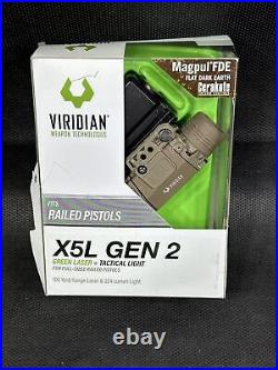 Viridian X5L Gen 2 Green Laser + Tactical Light Universal Mount 224 Lumens