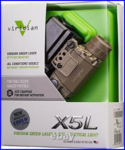 Viridian X5L Green Laser Sight and Tac Light, Universal Rail Mount, ECR Instant