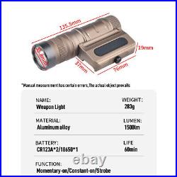 Wadsn Metal Hunting Flashlight With Offset Mount Tactical Strobe Torch Light